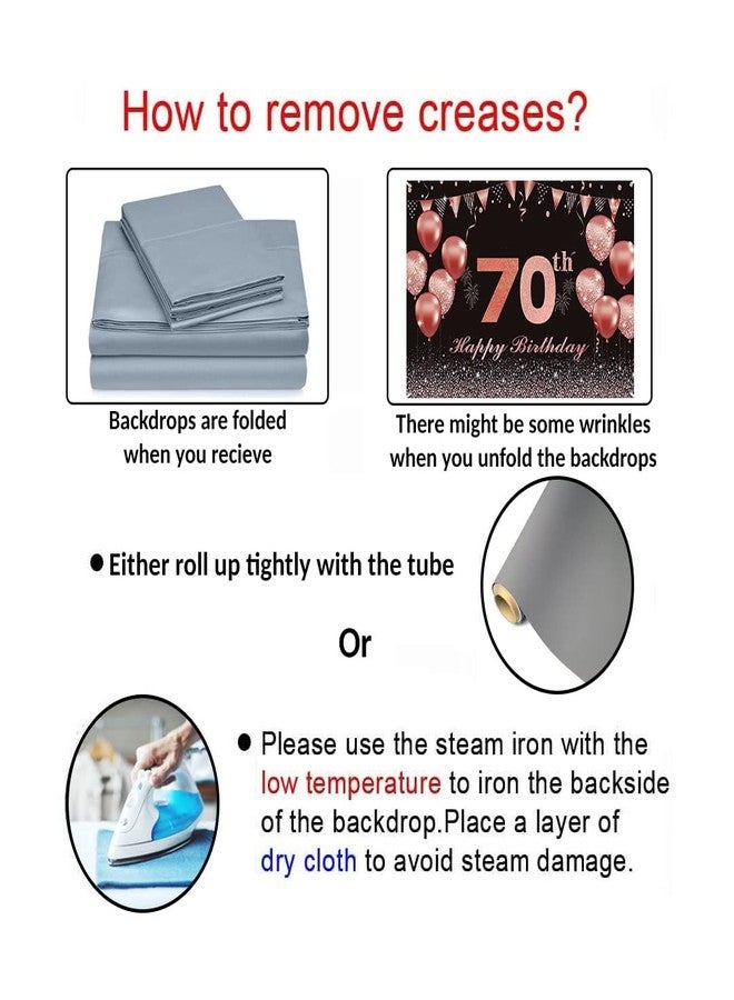 Theme My Party 70th Milestone Birthday Party Supplies, Decoration with Happy Birthday Backdrop Banner (4FT X 4FT) - Image 2